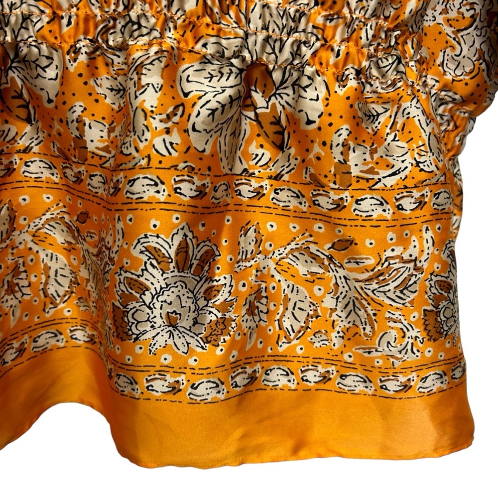 ✨3/$15 Banana Republic Heritage Boho Floral Top Button Front Peplum Blouse - Picture 8 of 13
